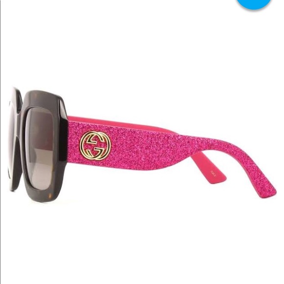Gucci Women\'s 54MM Glitter-Detail Square Sunglasse
